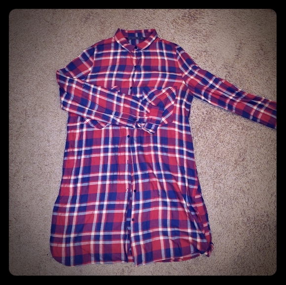 zara flannel dress